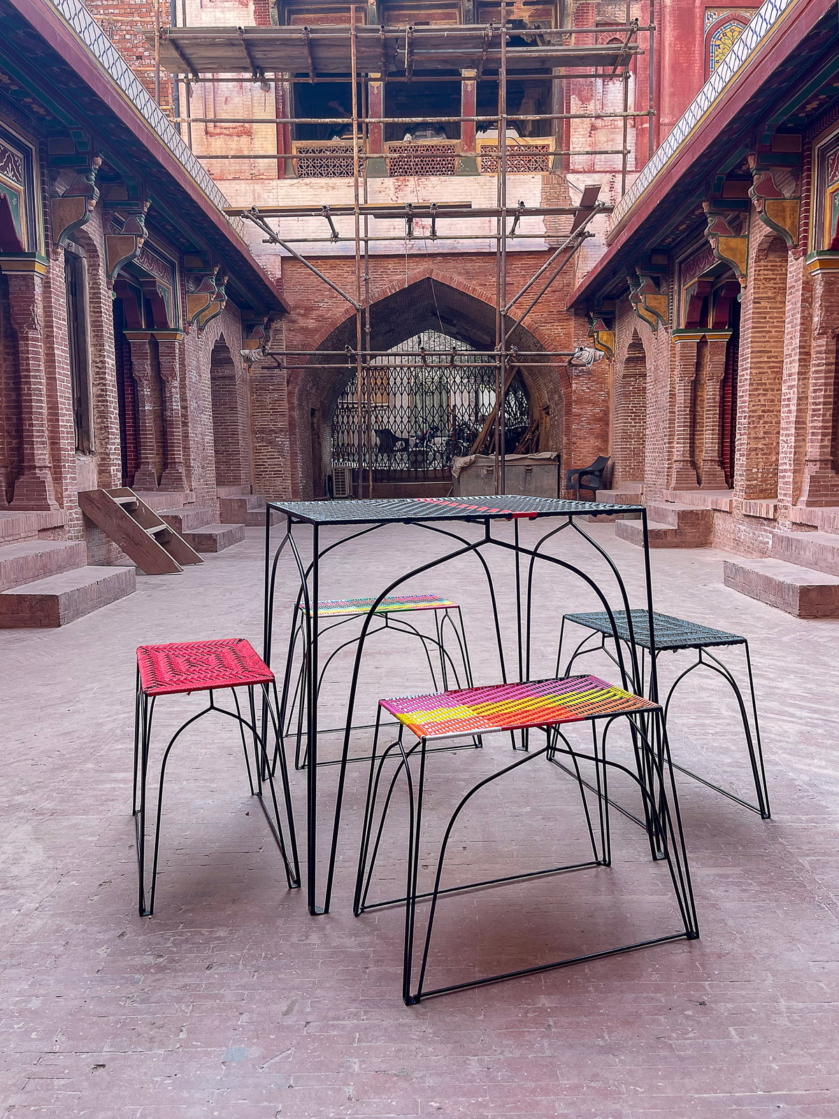 Arch Table & Stools