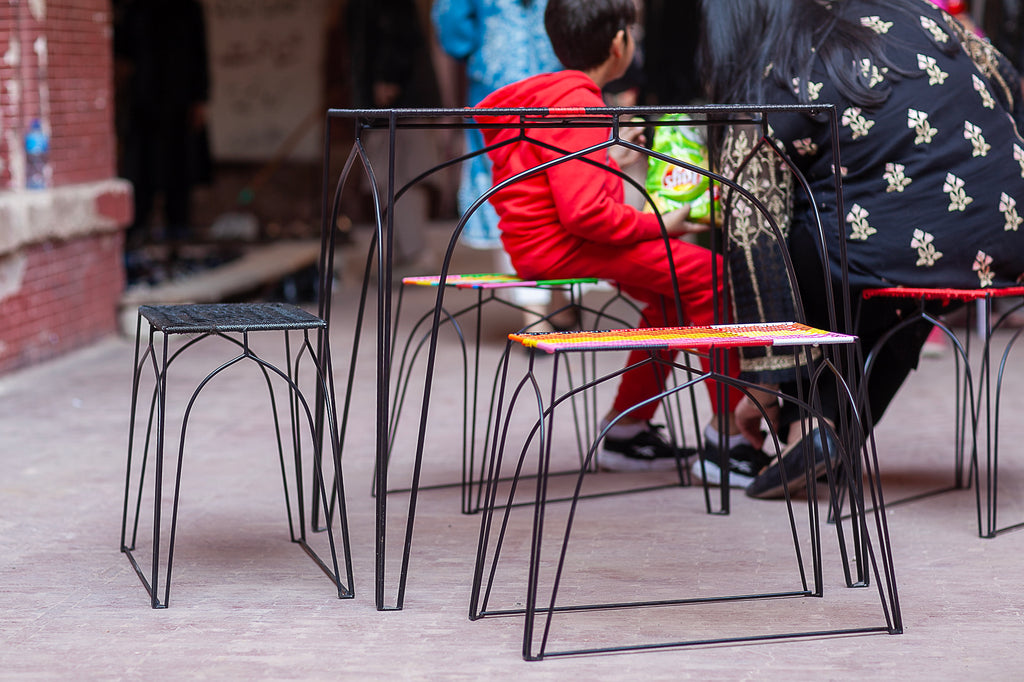 Arch Table & Stools