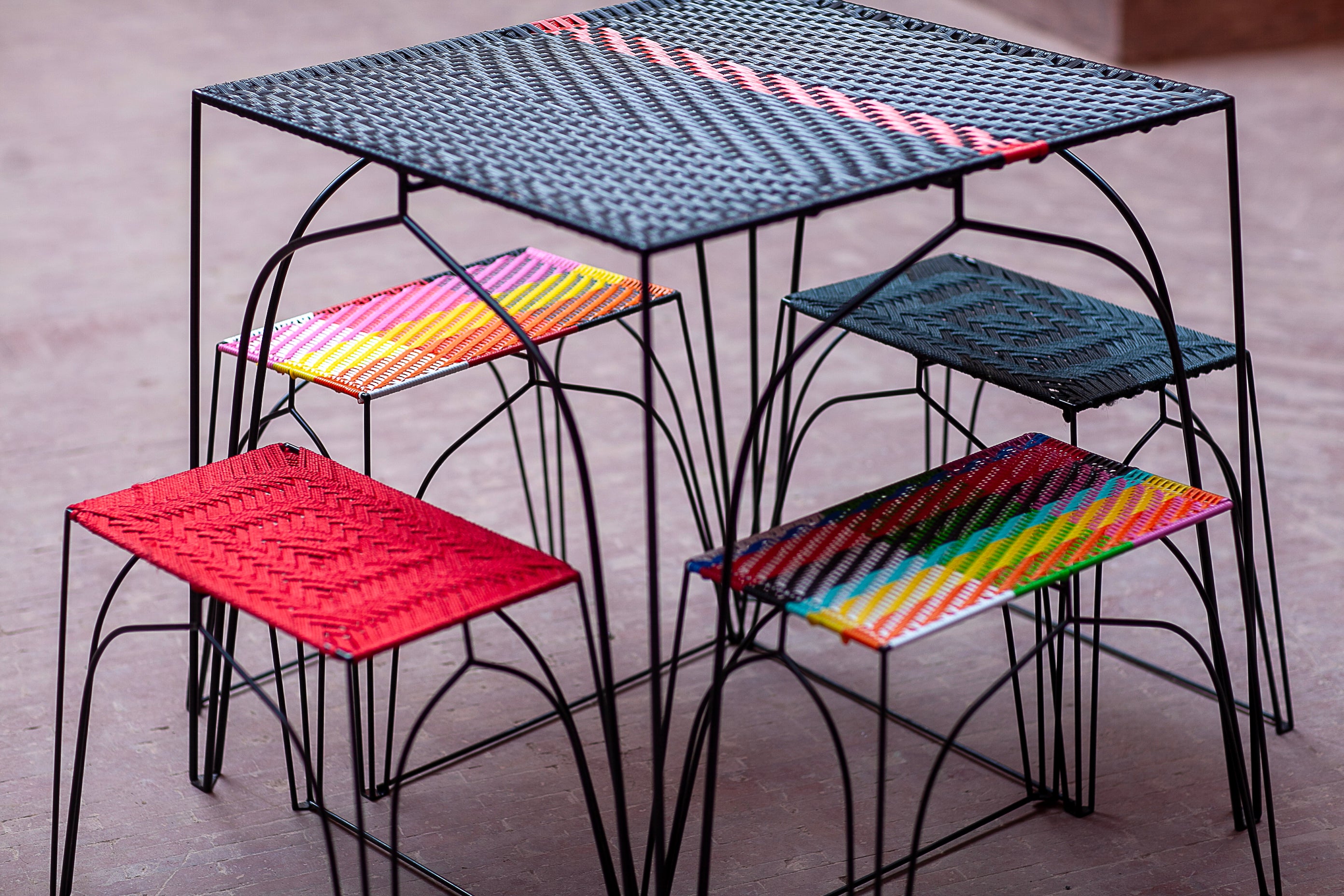 Arch Table & Stools